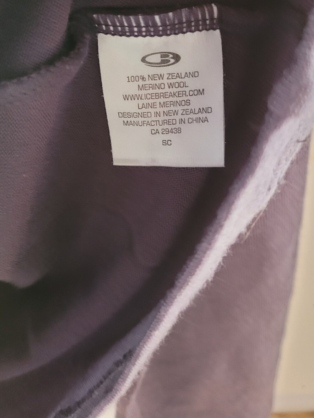 Icebreaker M 100% Merino Wool Crew Neck Top in Lavender Purple - Picture 3 of 6